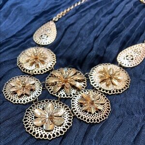 Bronze Floral Necklace